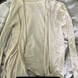 Lightweight Cream Knit Cardigan Sweater